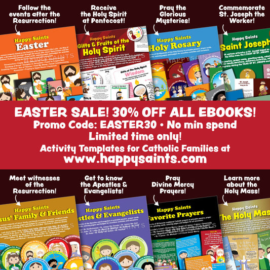 Easter Sale! 30% off Catholic Kids Templates