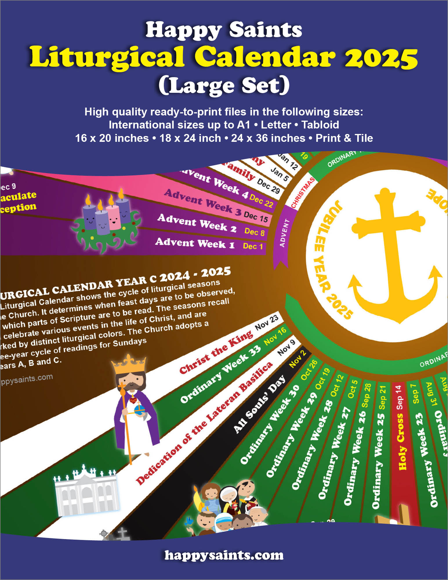 Liturgical Calendar 2025 Happy Saints