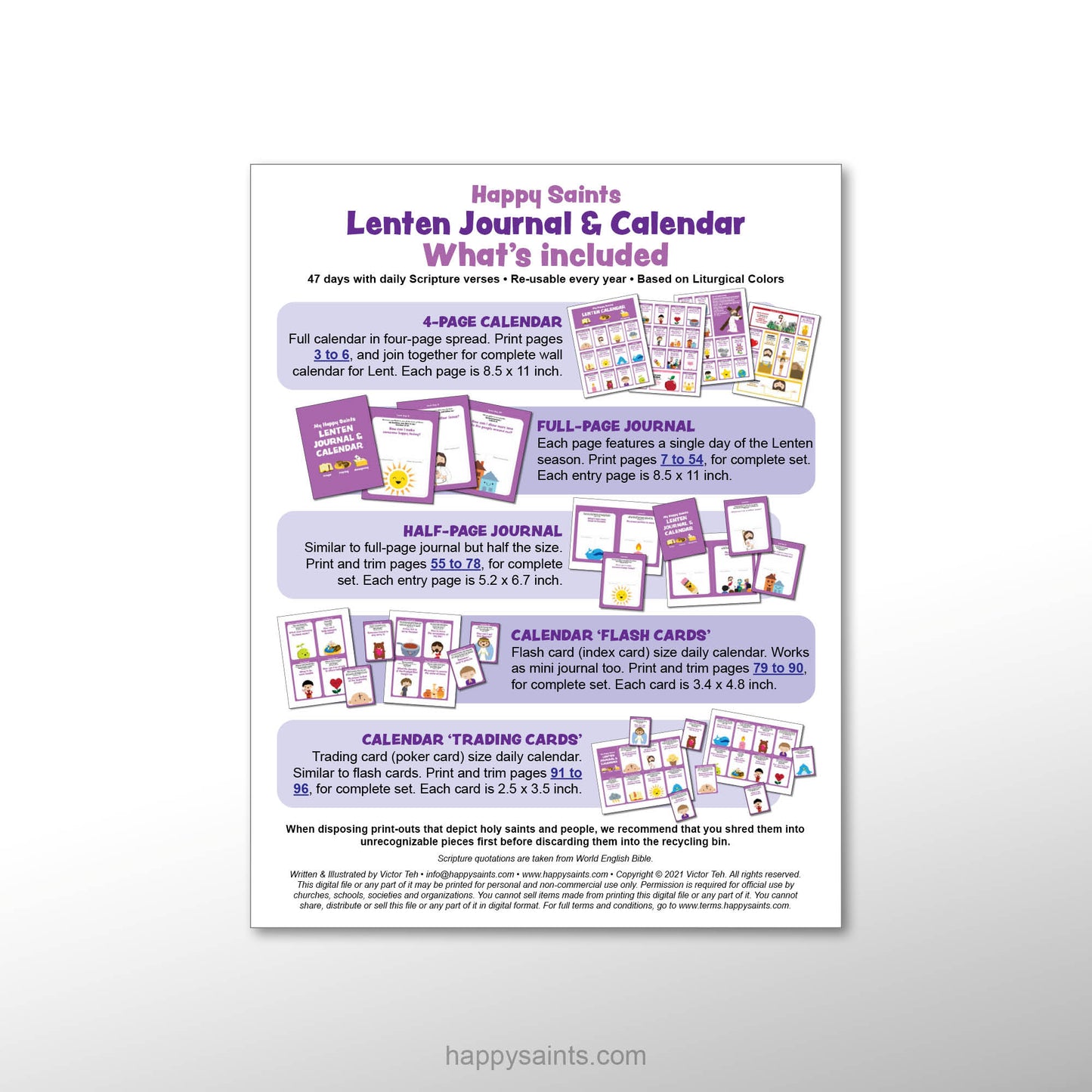 Lenten Journal & Calendar