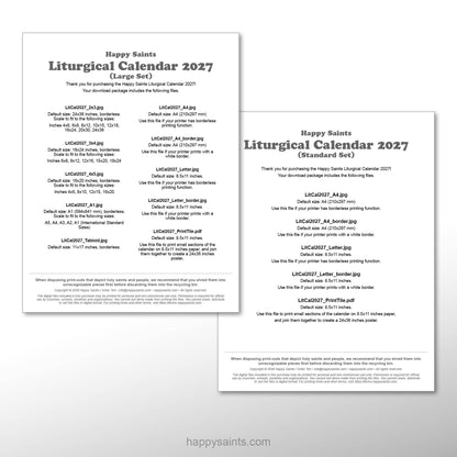 Liturgical Calendar 2027